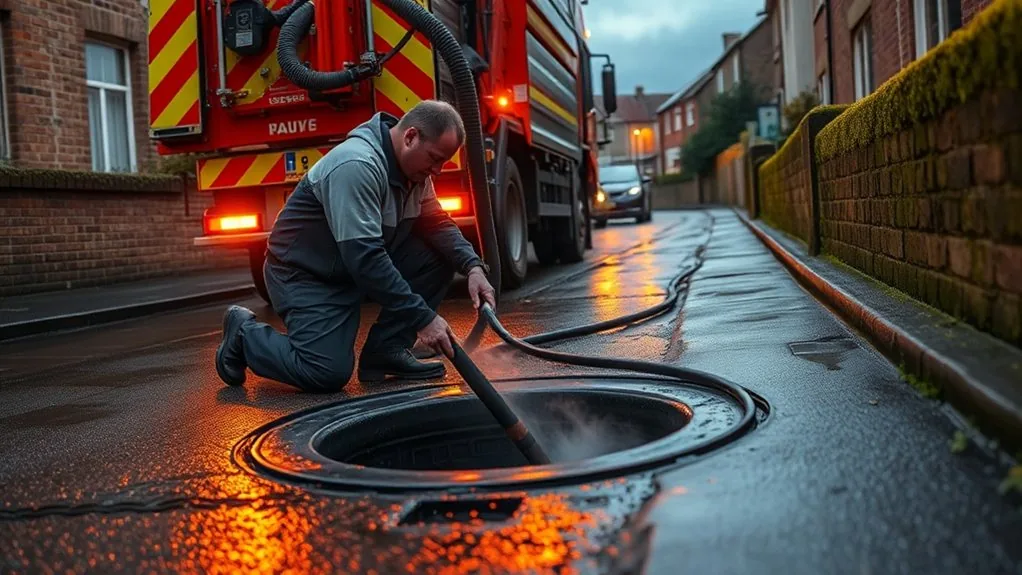 Blocked drain specialists in Minster clearing a drain